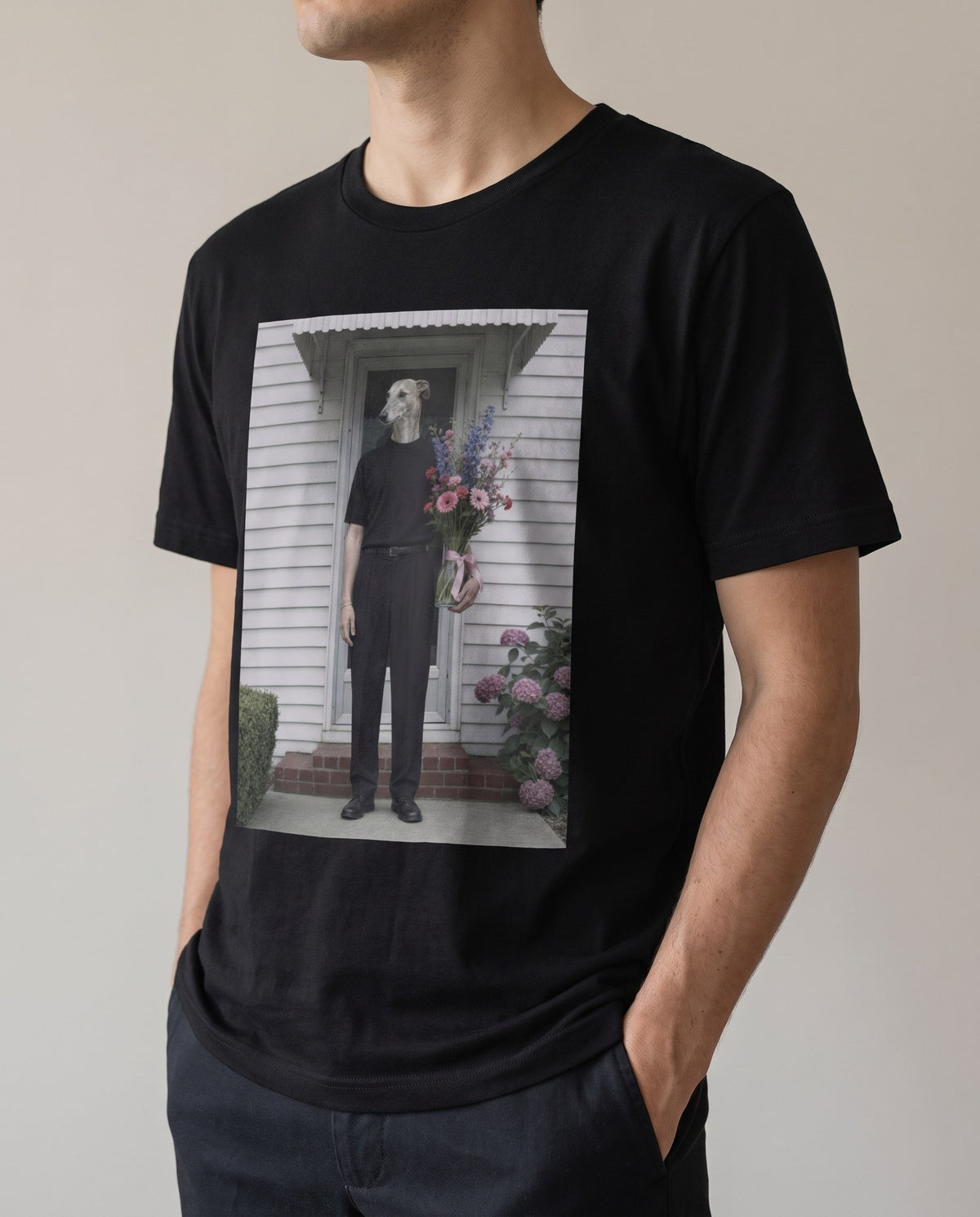 Sunday Flowers, black, print detail